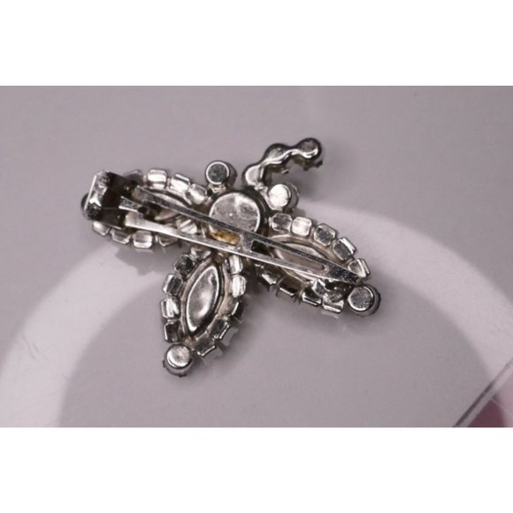 Vintage Signed Lady Ellen Crystal Rhinestone Hair Jewelry Barrette Clip - Picture 7 of 9